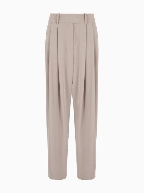 Washed silk trousers
