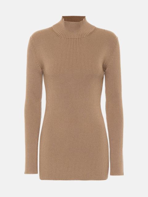Ribbed-knit wool-blend sweater