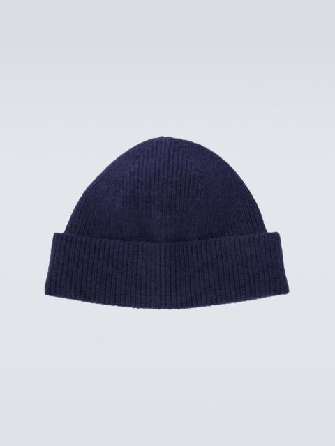 Ribbed-knit cashmere beanie