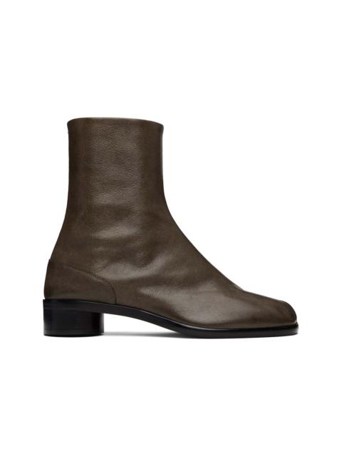 Brown Tabi Ankle Boots