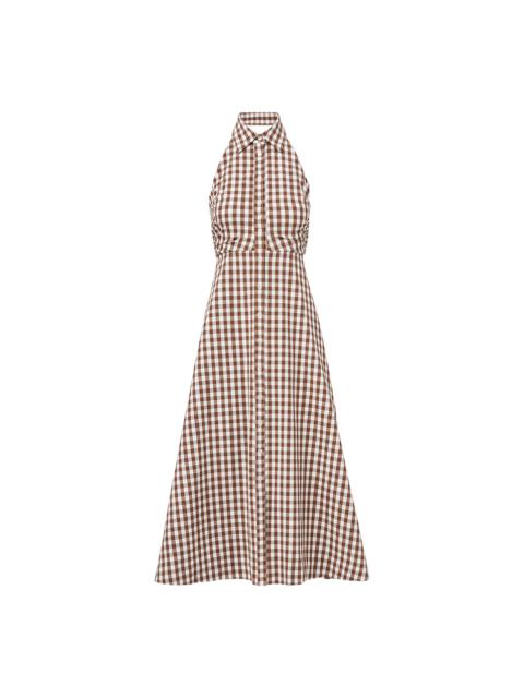 MACKEY GINGHAM SEERSUCKER HALTER DRESS