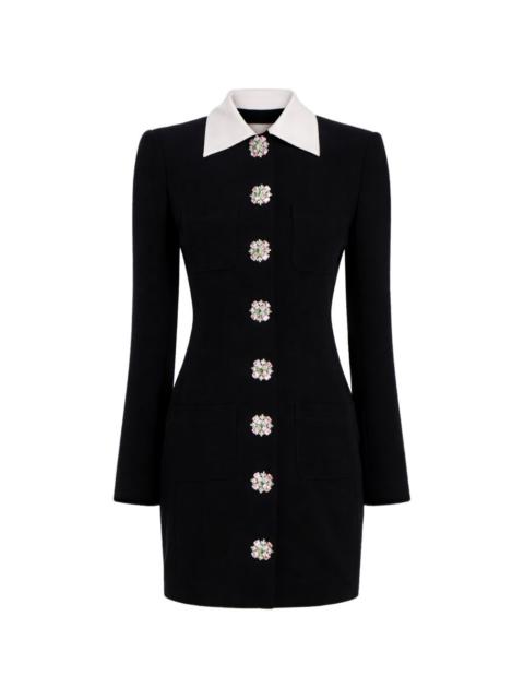 Sheryl button mini dress