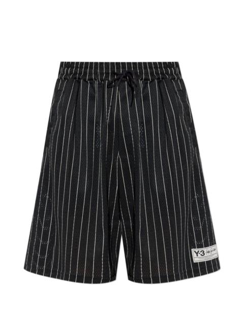 striped drawstring shorts