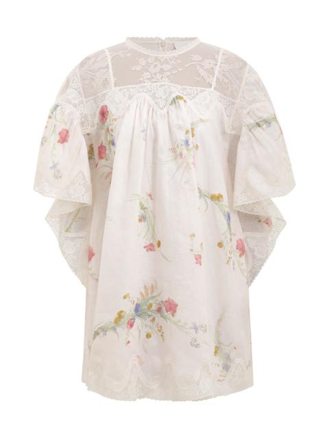 LUCKY LACE TRIM MINI DRESS