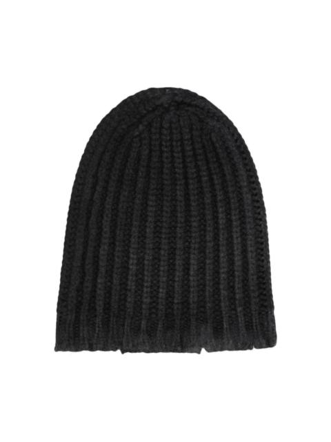 distressed knitted beanie