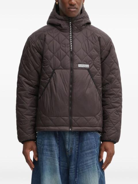 quilted hooded jacket