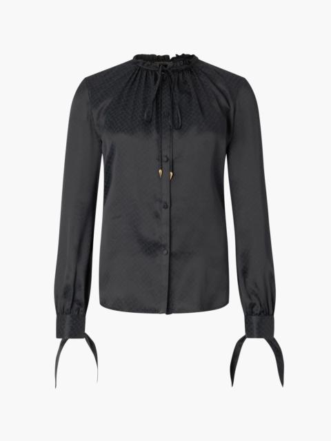 Snake-Effect Silk Shirt