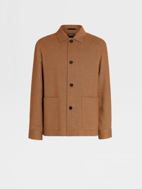 LINEN AND SILK BLEND CHORE JACKET