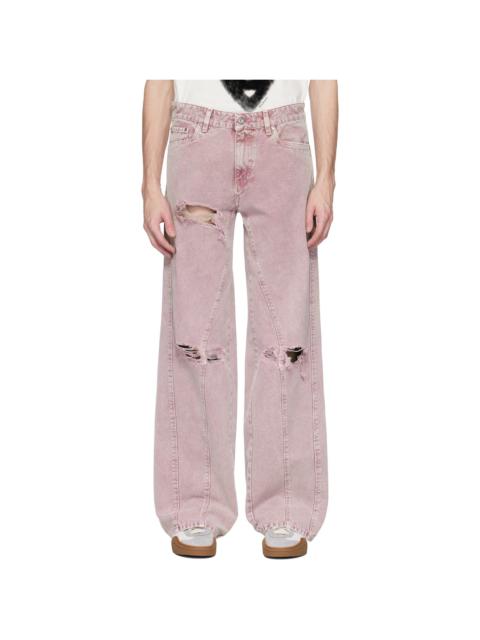 Pink 'Rich Kid' Jeans