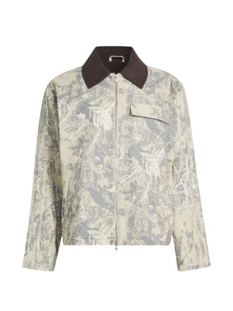abstract-pattern shirt jacket