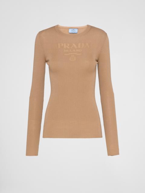 Superfine wool crew-neck sweater