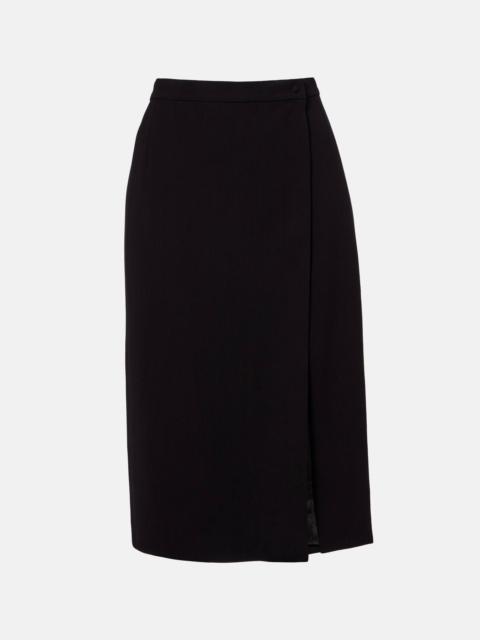 High-rise wrap skirt