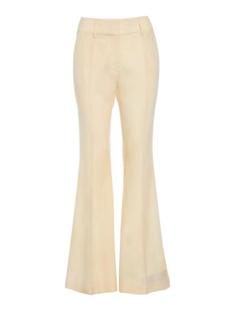 Rhein Flare Pant in Ivory Virgin Wool