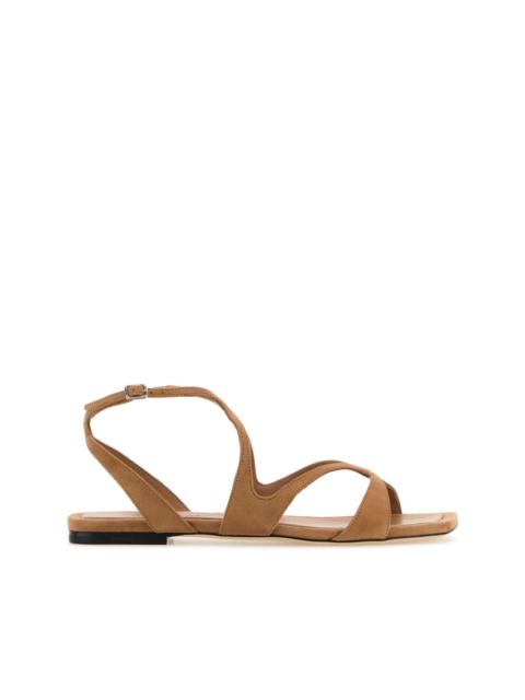 buckle-fastening suede sandals