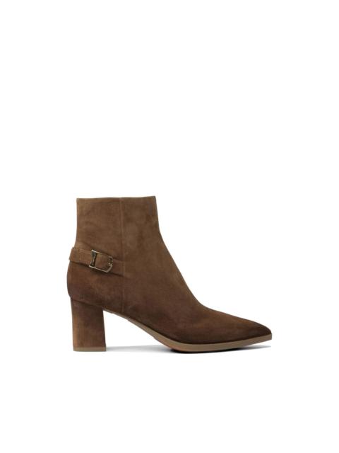 buckle suede boots