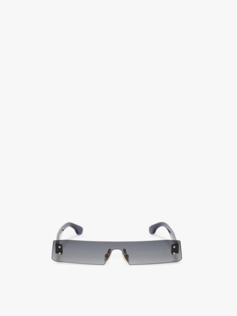 Mini Visor Sunglasses In Black-Green