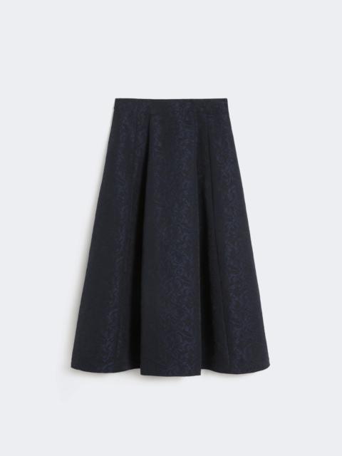 Pleated jacquard skirt - MIDNIGHTBLUE