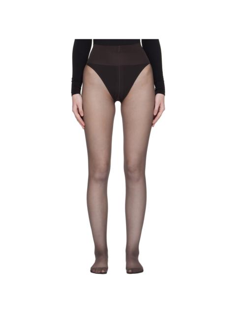 Brown Individual 10 Back Seam Tights