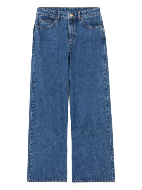 logo-patch straight-leg jeans