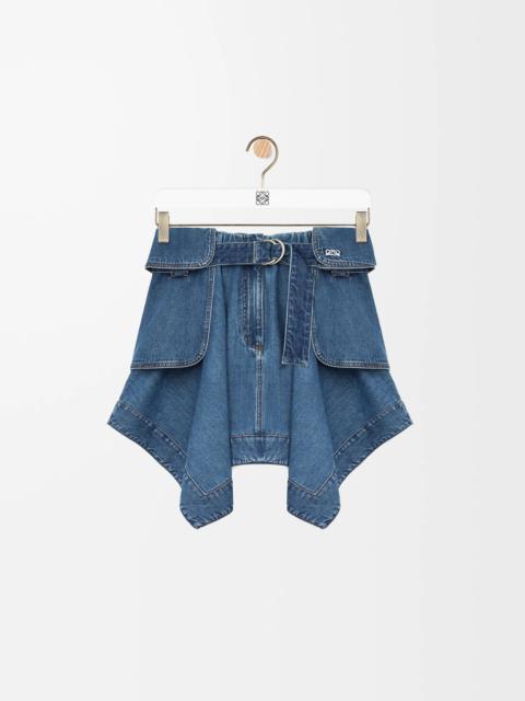 Cargo skirt in denim
