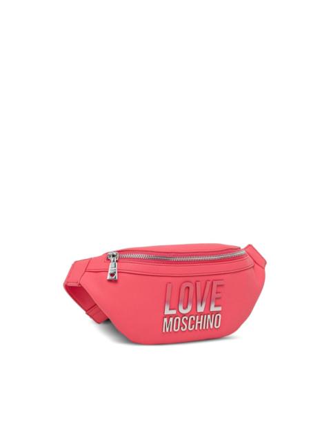 logo-plaque belt bag