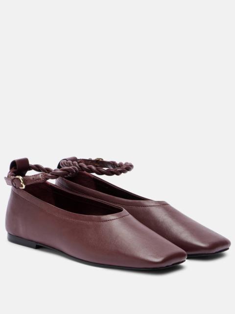 Steele leather flats