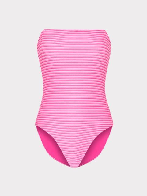Stripe Strapless One Piece