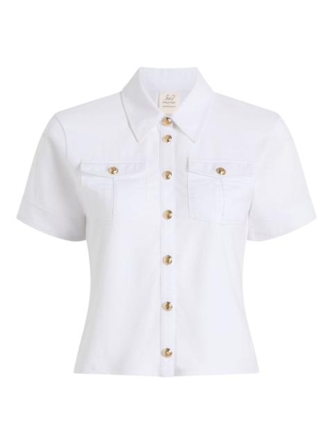 button-fastening pocket top