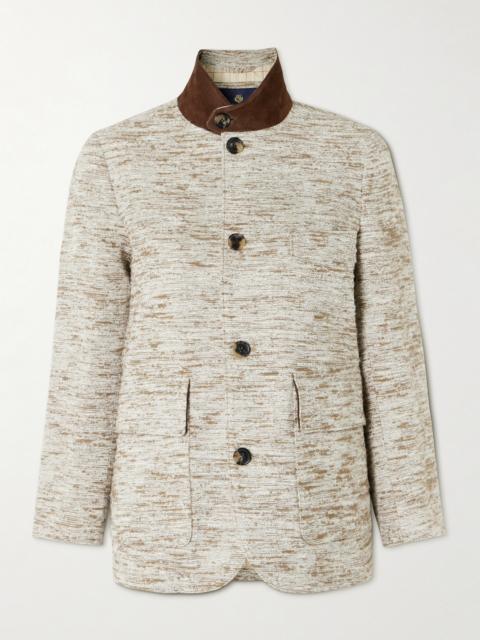 Roadster Suede-trimmed Textured-cotton Jacket