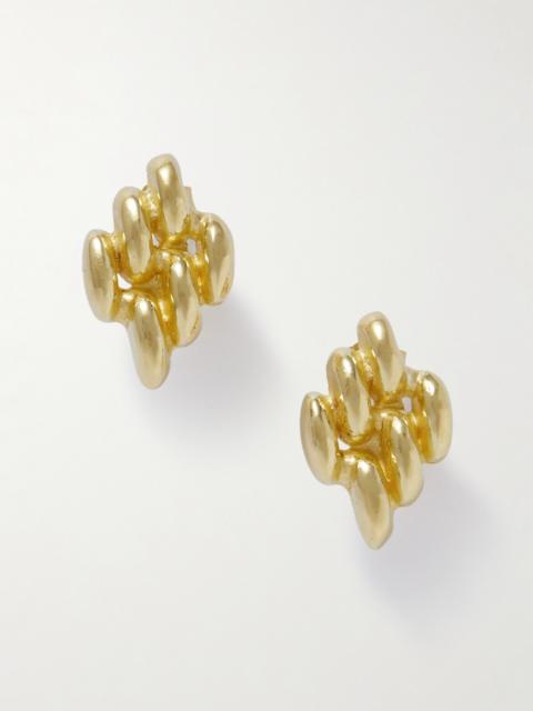 Mini Chain Link Gold-plated Earrings