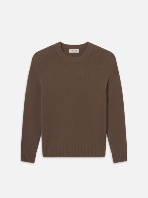 Cashmere Crewneck Sweater in Latte Brown