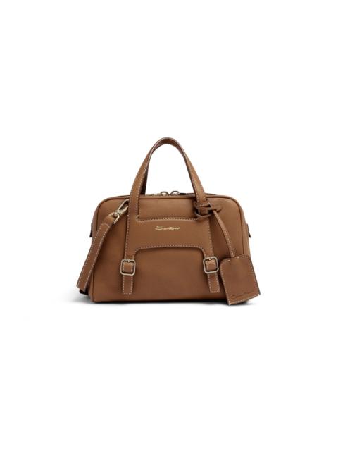 Light brown leather handbag