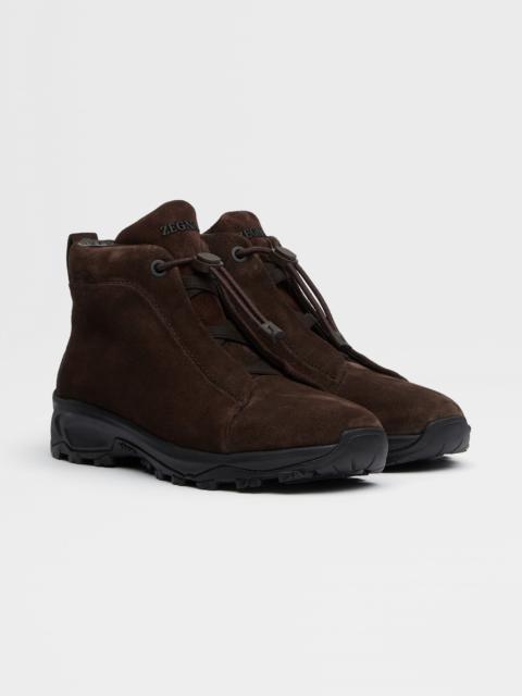DARK BROWN SUEDE TRIPLE STITCH™ VETTA SNEAKERS