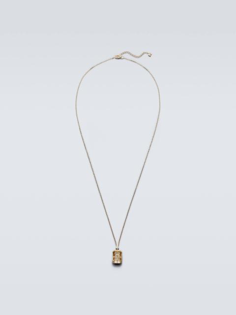 14kt gold necklace with emerald pendant