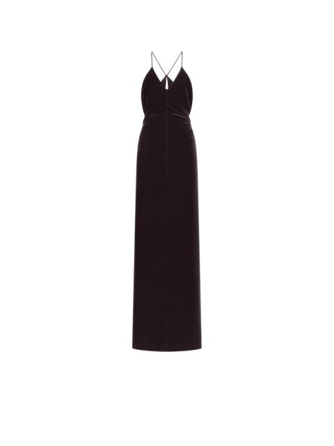 V-NECK EVENING DRESS WITH CUT OUT
