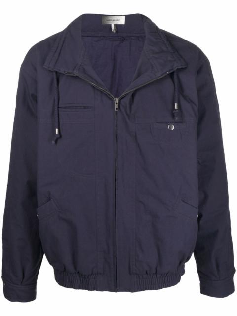 high-neck zip-up jacket