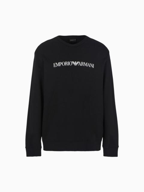 Modal-blend sweatshirt with logo print