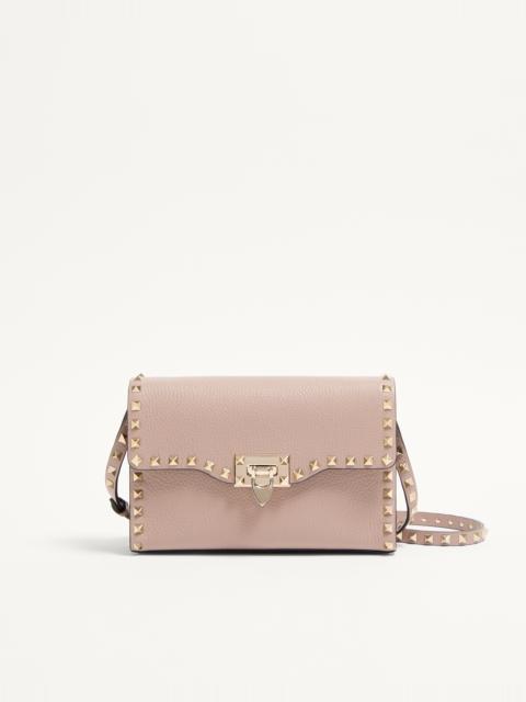 SMALL ROCKSTUD GRAINY CALFSKIN CROSSBODY BAG