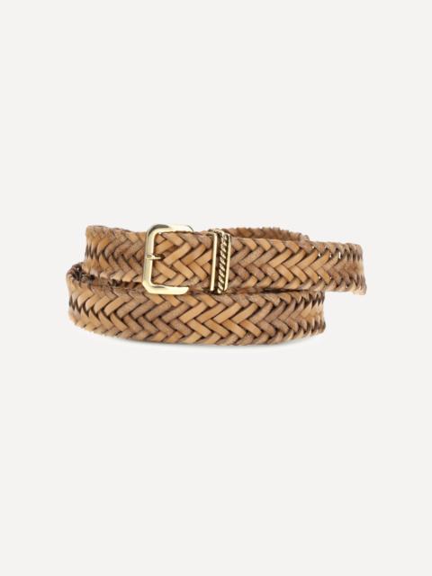 Braided leather Belt