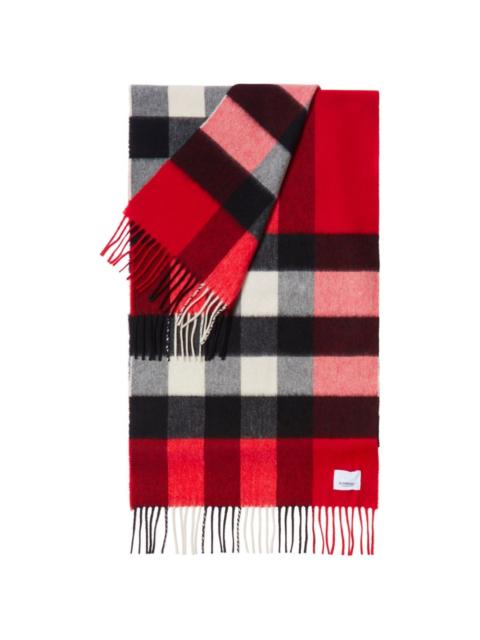 checked cashmere scarf