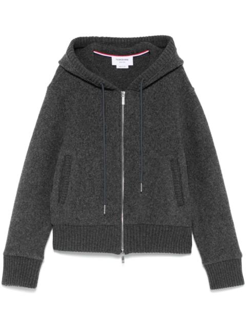 zip-up wool hoodie