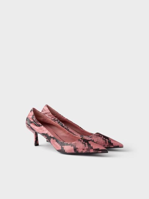 Printed Ayers leather pumps