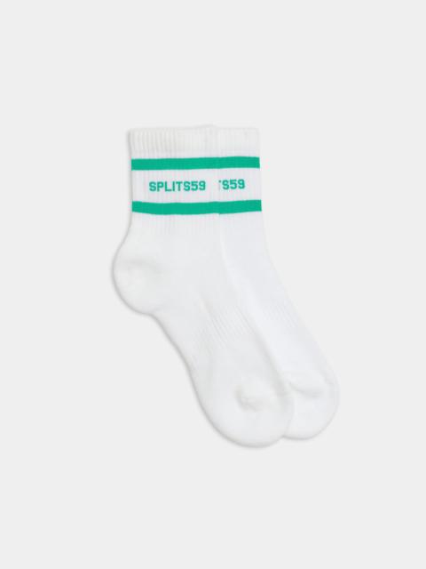 Logo Stripe Quarter Socks