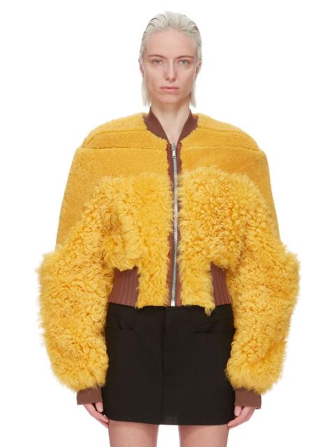 shearling bomber jacket