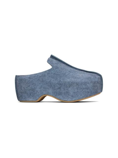 Blue Platform Clogs