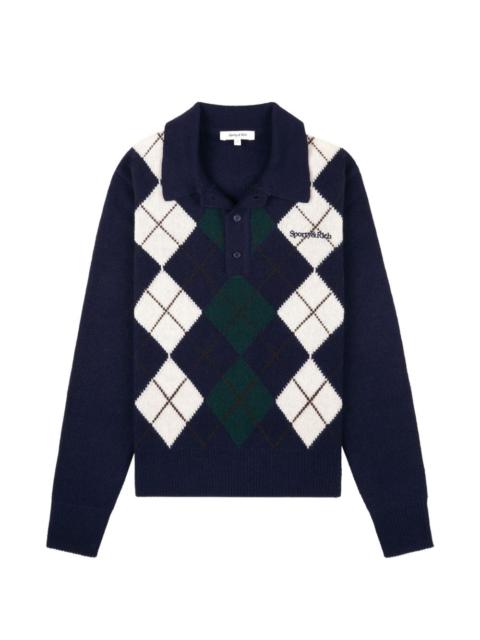 argyle polo top