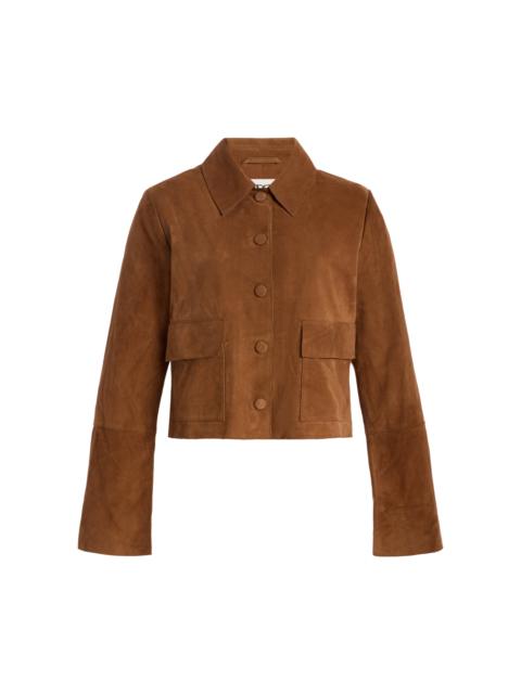 Annie Cropped Suede Jacket brown