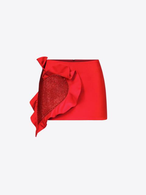 HEART RUFFLE MINI SKIRT