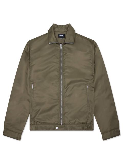 PILE LINED ZIP JACKET - OLIVE