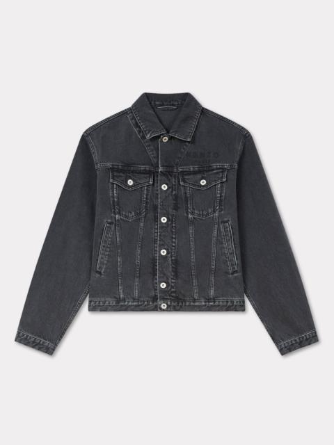 'Boke Flower' embroidered trucker jacket in japanese denim